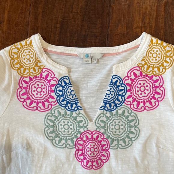 Boden Eda Embroidered Jersey Tunic Dress - Picture 3 of 5